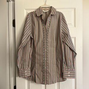 NWOT Orvis Striped Button Down Blouse